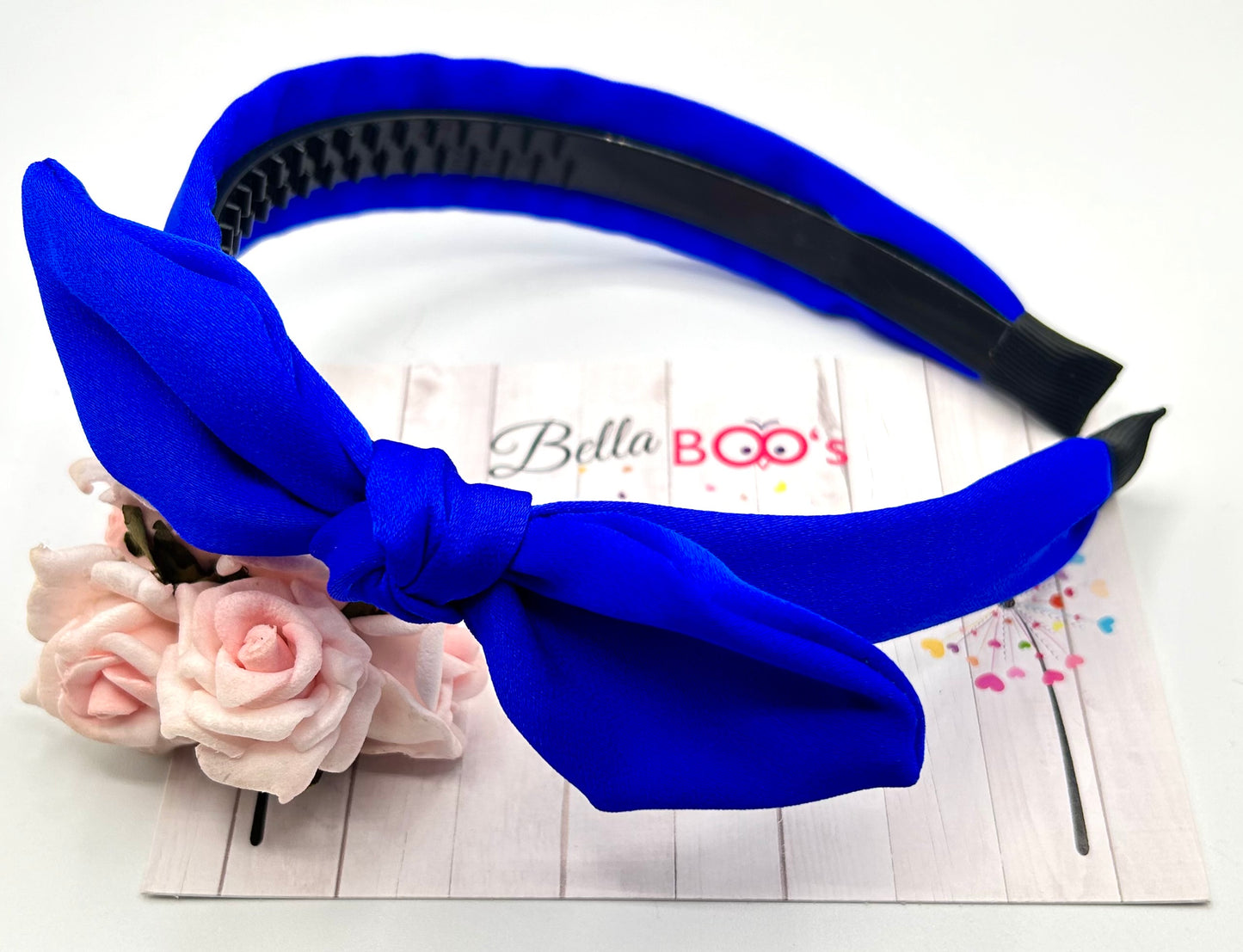 Royal Blue Knotted Bow Hair Band