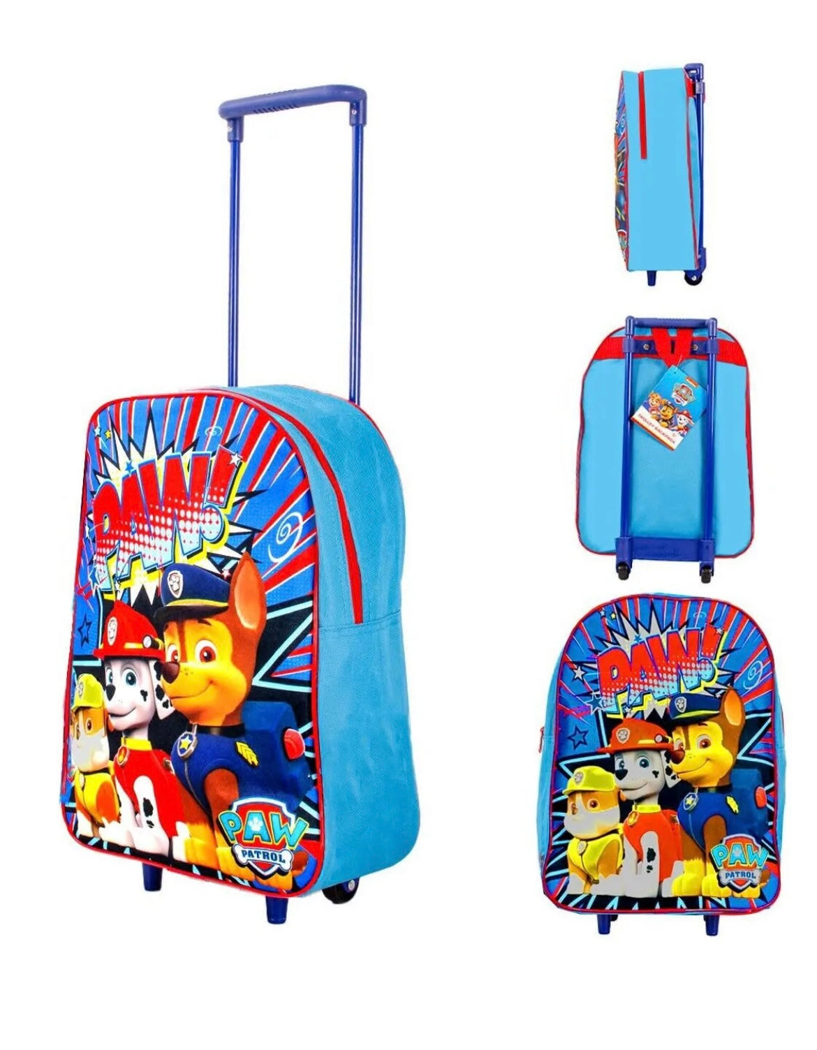 Paw Patrol Character Standard Folding Trolley Hand Luggage Bag for Travel Holidays.