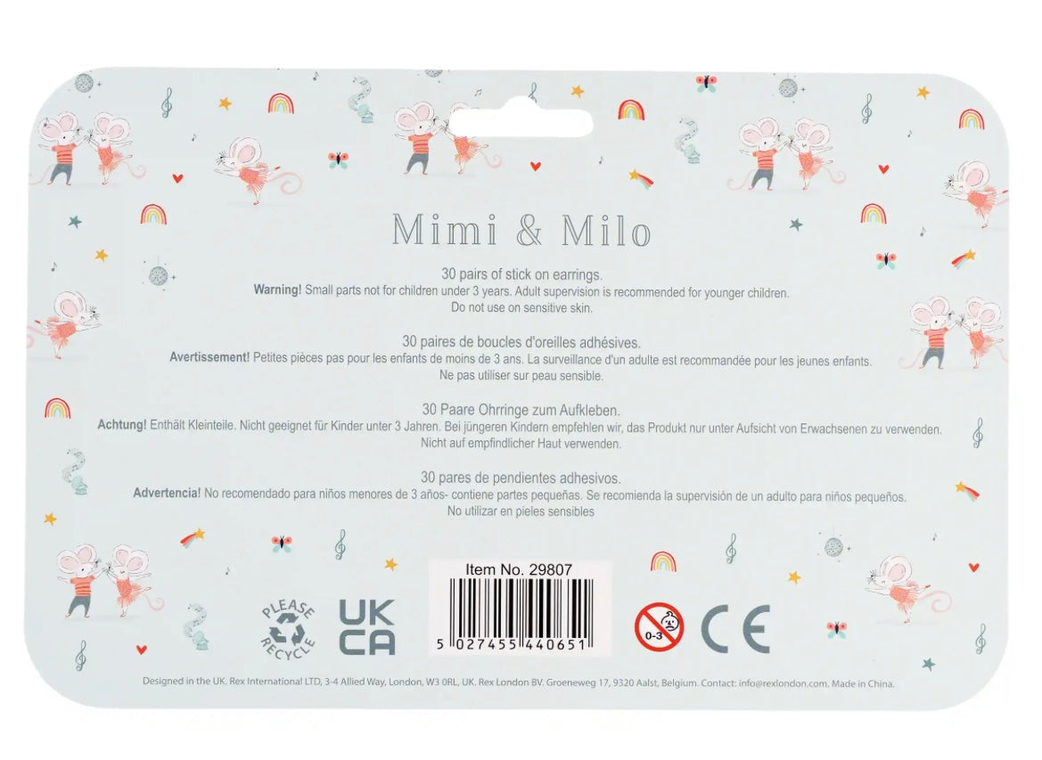 Stick On Earrings (30 Pairs) Mimi & Milo
