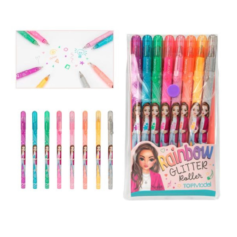 TOPModel Rainbow Glitter Gel Pen Set Stationary