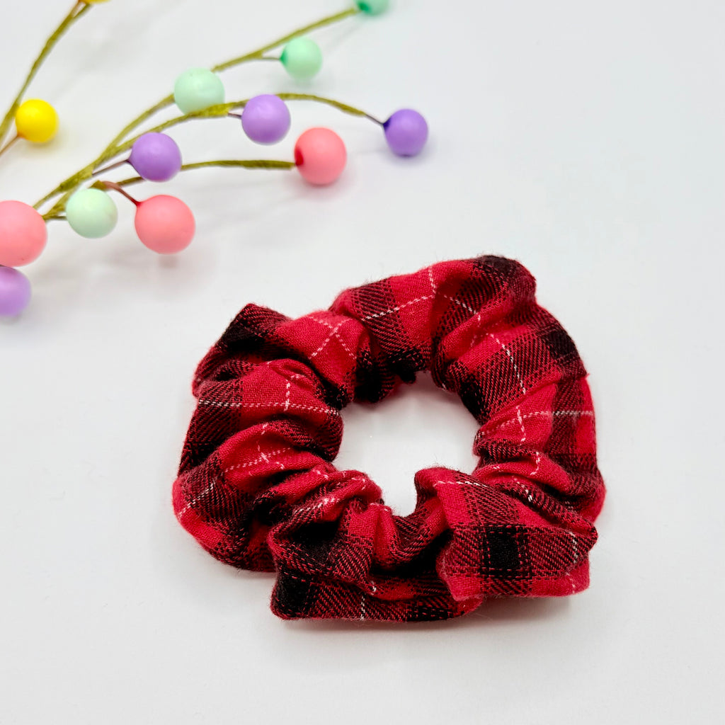 Christmas Tartan Hair Scrunchie Hair scrunchies