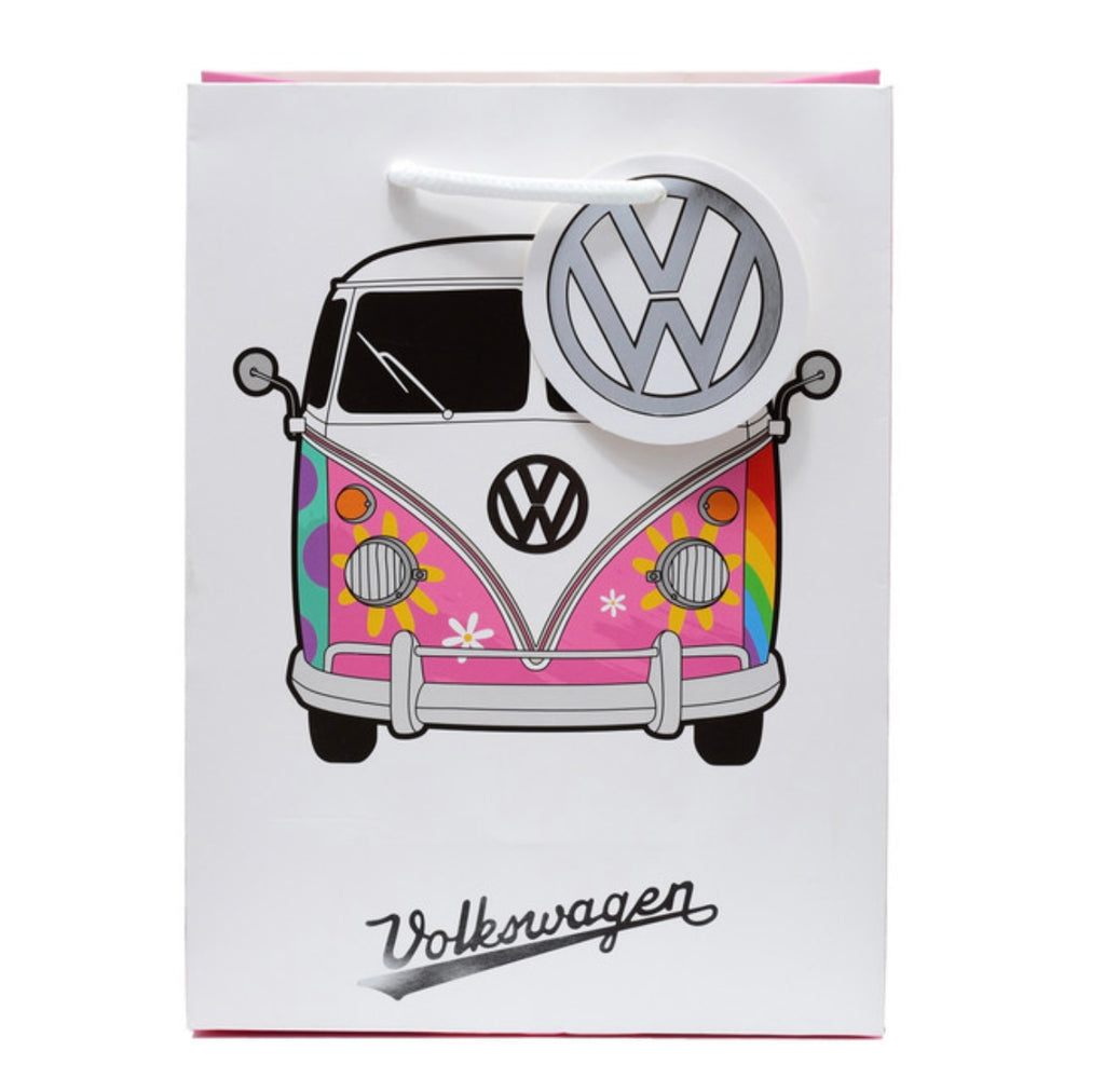 VW Happy Camper Gift Bag - pink Gift Bags