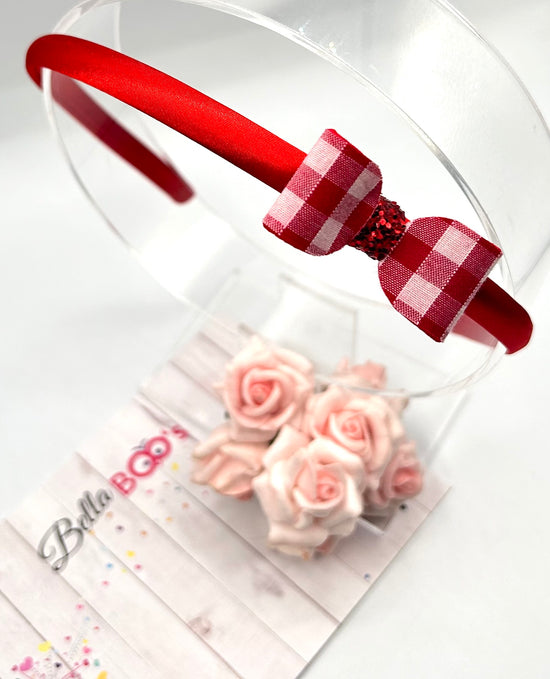 Load image into Gallery viewer, Red Bow Hair Band
