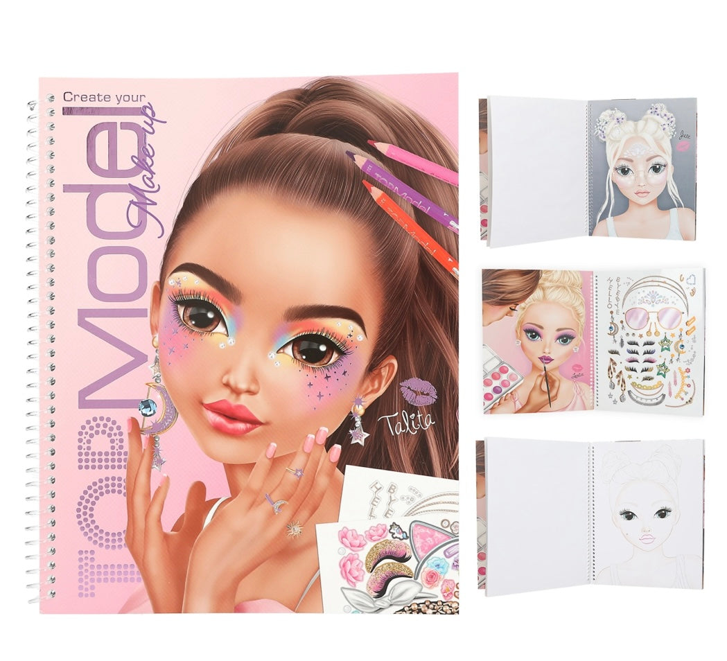 TOPModel Make-Up Colouring Book