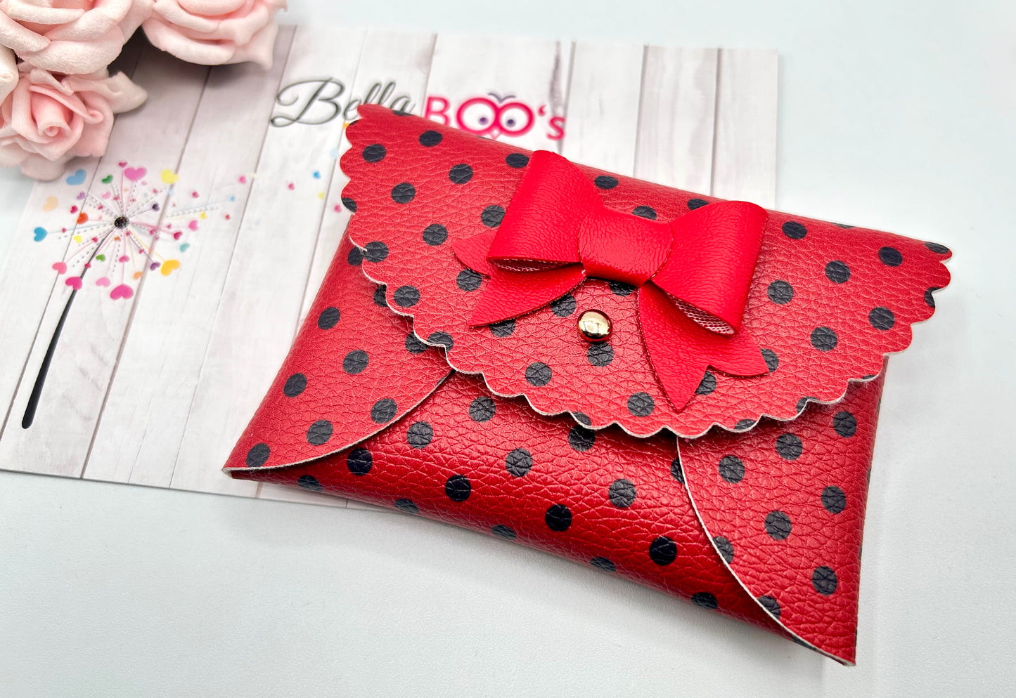 Red Spotty Pouch Purse