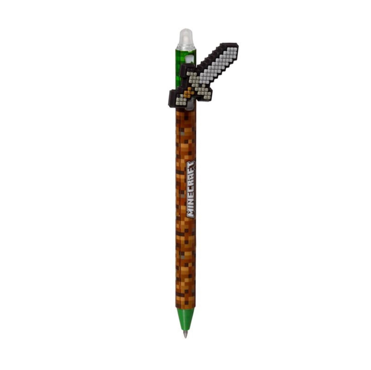 Inkredible Erasable Pen with Minecraft Tools Silicone Topper