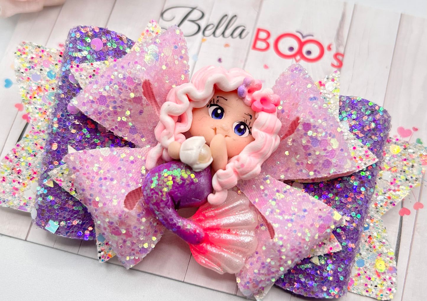 Lou Lou The Mermaid Hair Bow - Handcrafted Clay