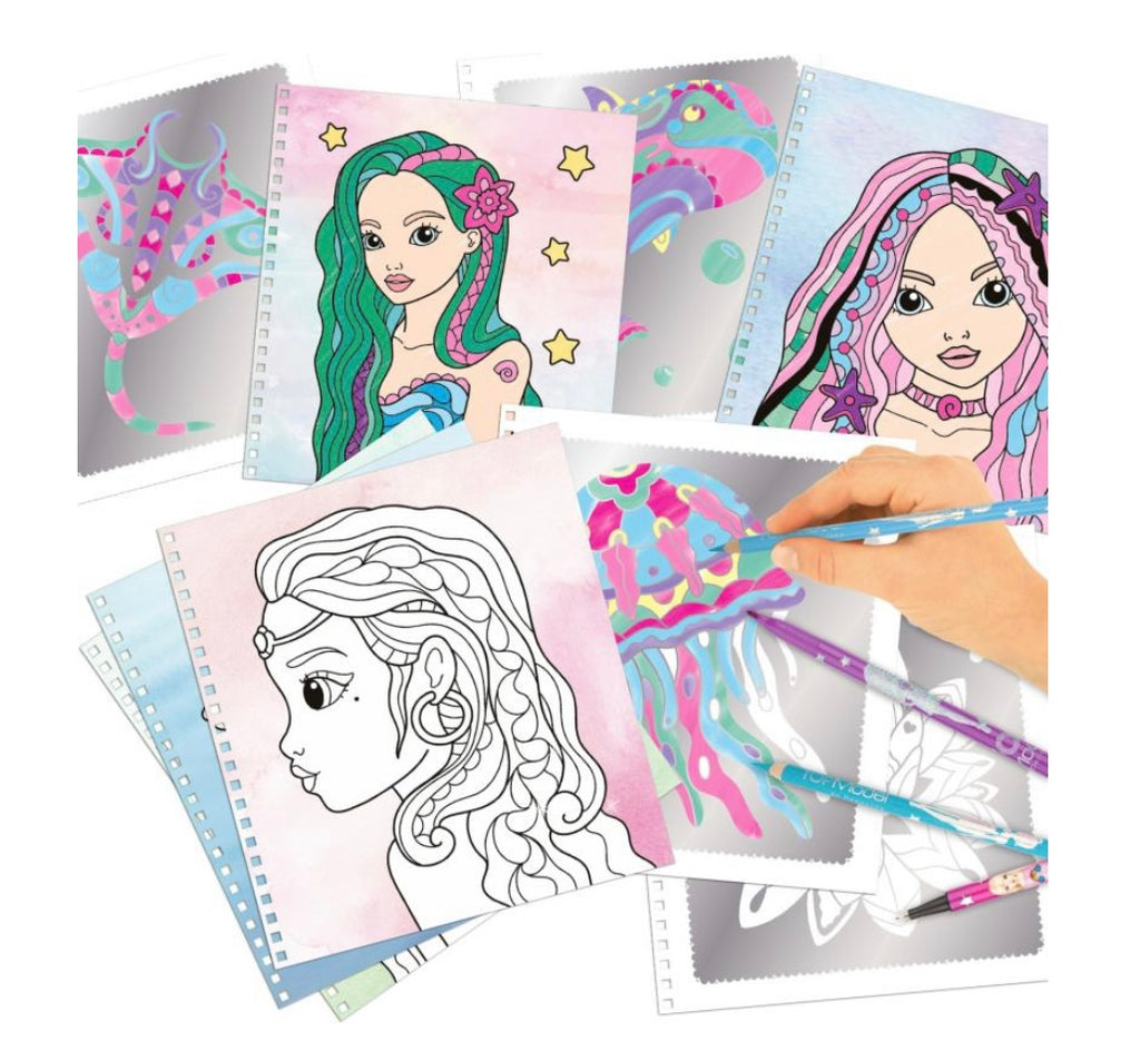Fantasy Topmodel Coloring Book Silver Art Stationary