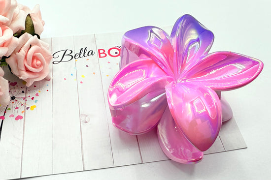 Pink/Lilac Flower Claw Clip