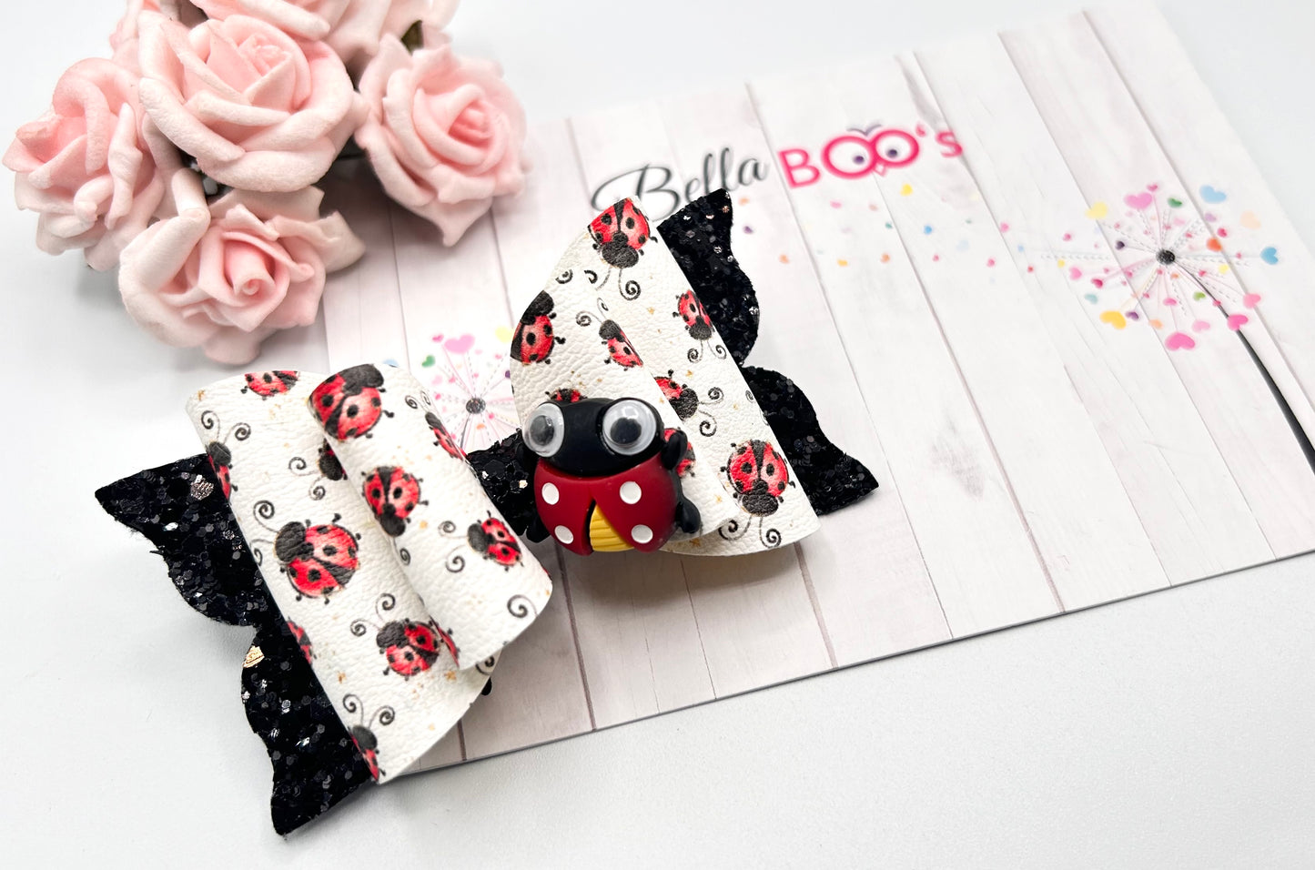 Lady Bug Party Hair Bow