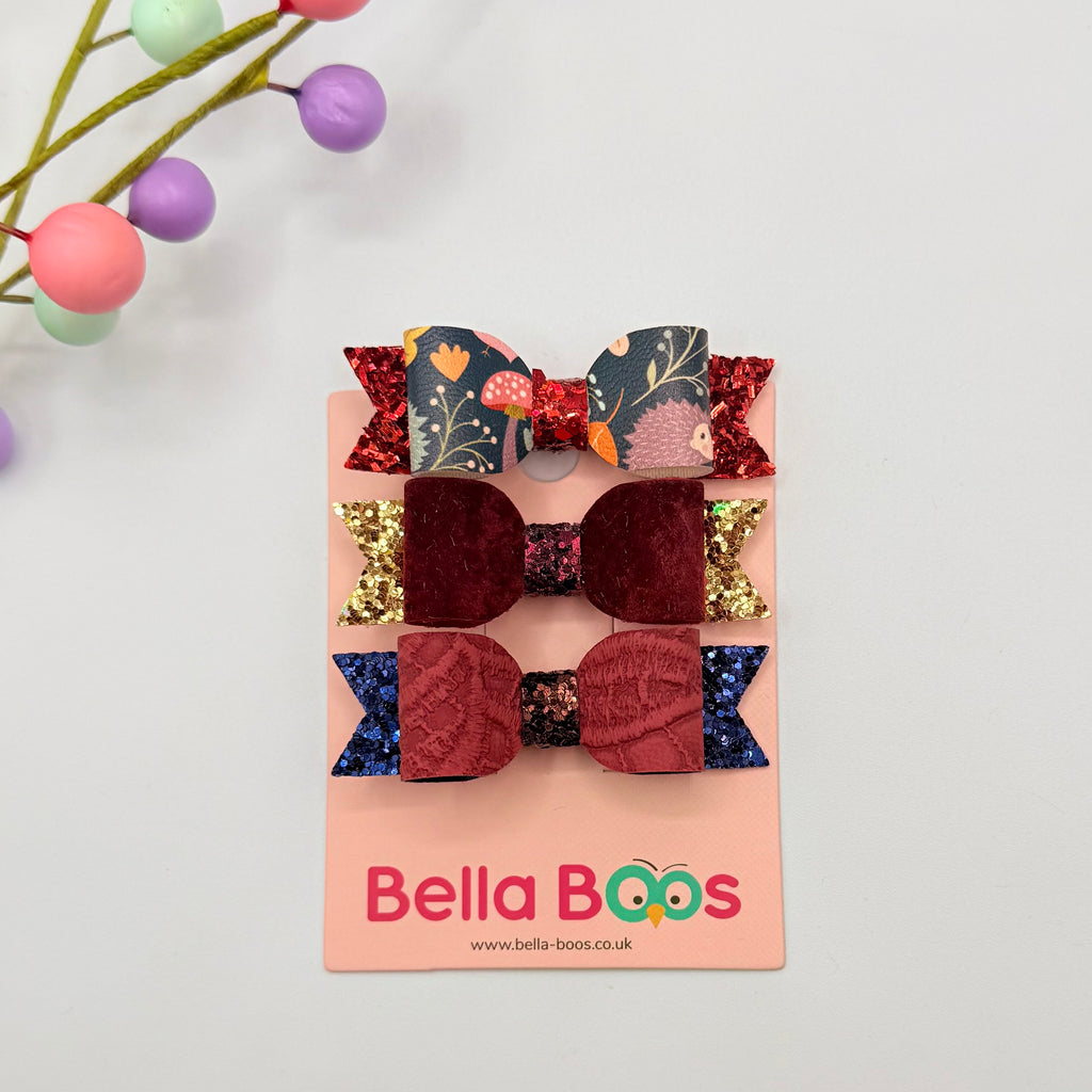 Itsy Bitsy Hair Bow Set - Forest Friends Hair bow sets