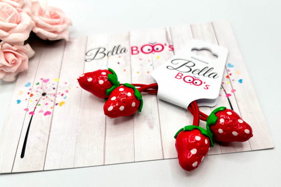 Load image into Gallery viewer, Strawberry Hair Bobble Set
