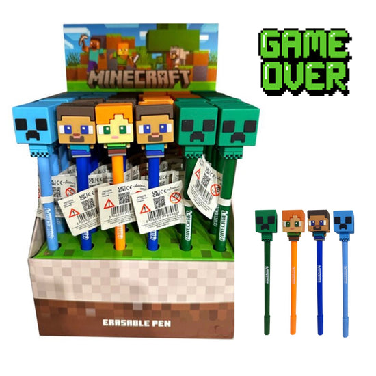 Inkredible Erasable Pen with Minecraft Chibi Style Topper