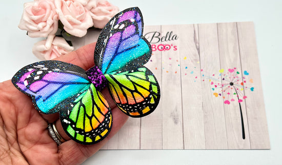 Rainbow Butterfly Hair Clip