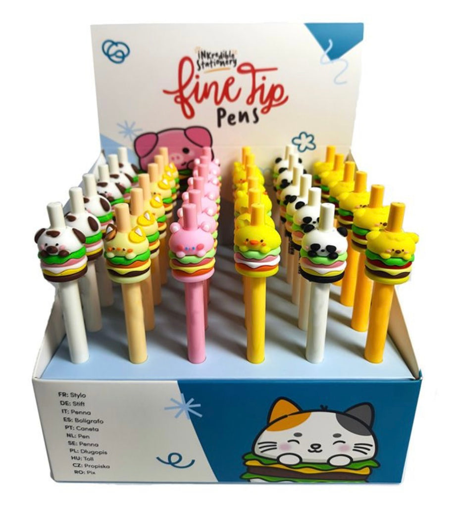 Foodiemals Cute Hamburger Fine Tip Pen Stationary