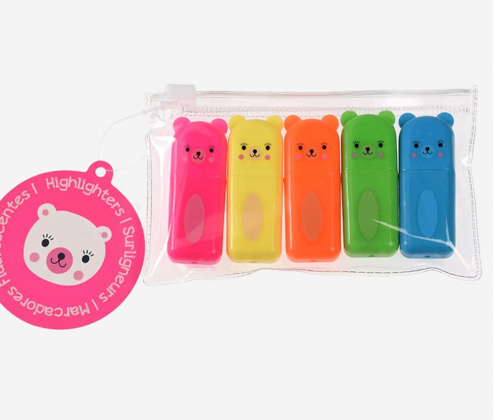 Bear highlighters (set of 5) Stationary