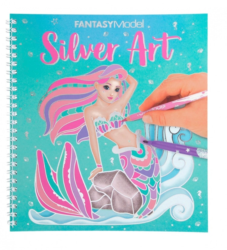 Fantasy Model Coloring Book Silver Art