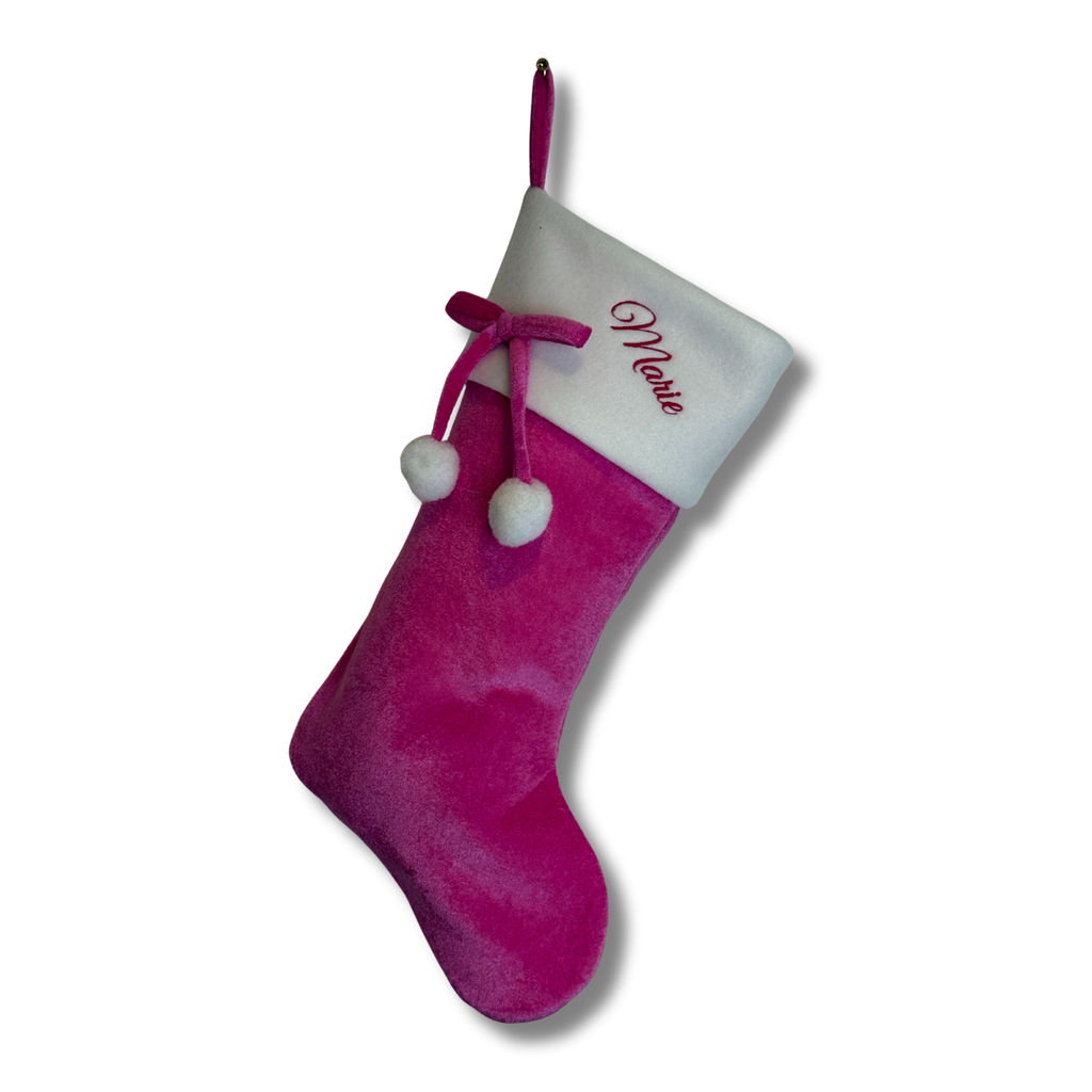Personalised Christmas Stockings Pink Personalisation