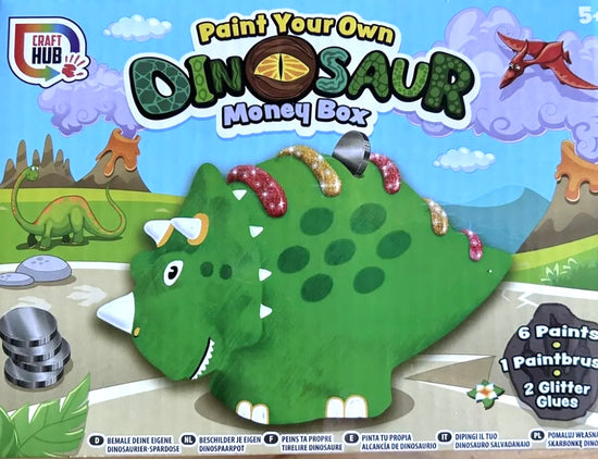 Paint Your Own Dinosaur Money Box
