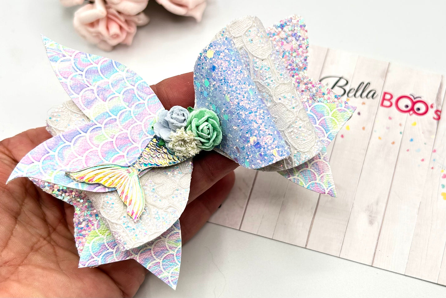 Load image into Gallery viewer, Deluxe Mermaid Princess Hair Bow
