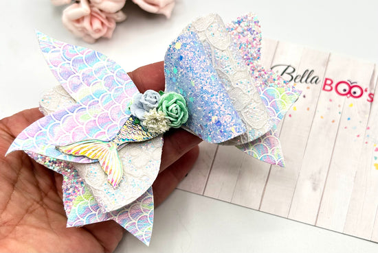 Load image into Gallery viewer, Deluxe Mermaid Princess Hair Bow

