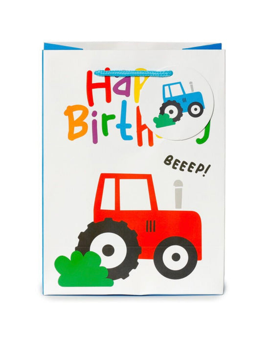 Happy Birthday Little Tractors Gift Bag