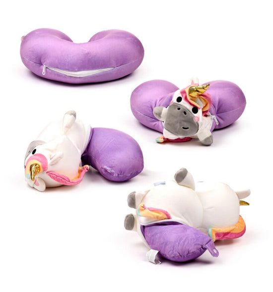 Swapseazzz Adoracorns Unicorn 2-in-1 Plush Travel Pillow & Toy