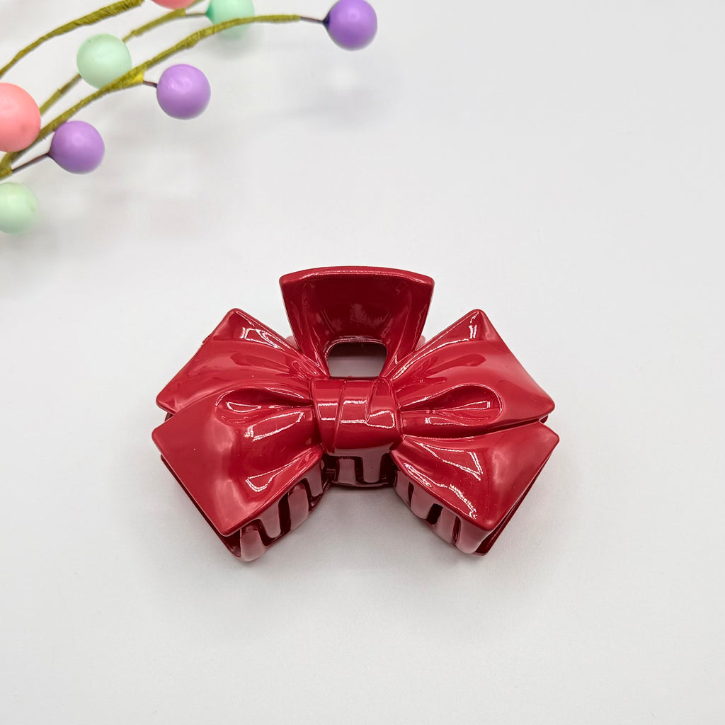 Red Fancy Bow Claw Clip Hair Clips
