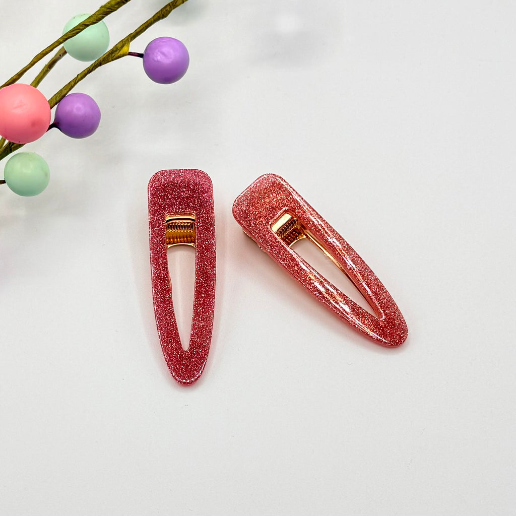 Pink Glitter Hair Clip Set Hair Clips