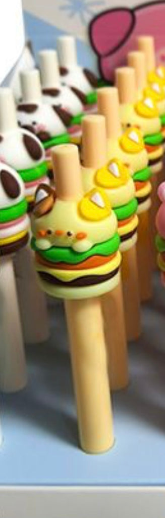 Foodiemals Cute Hamburger Fine Tip Pen Cat Stationary