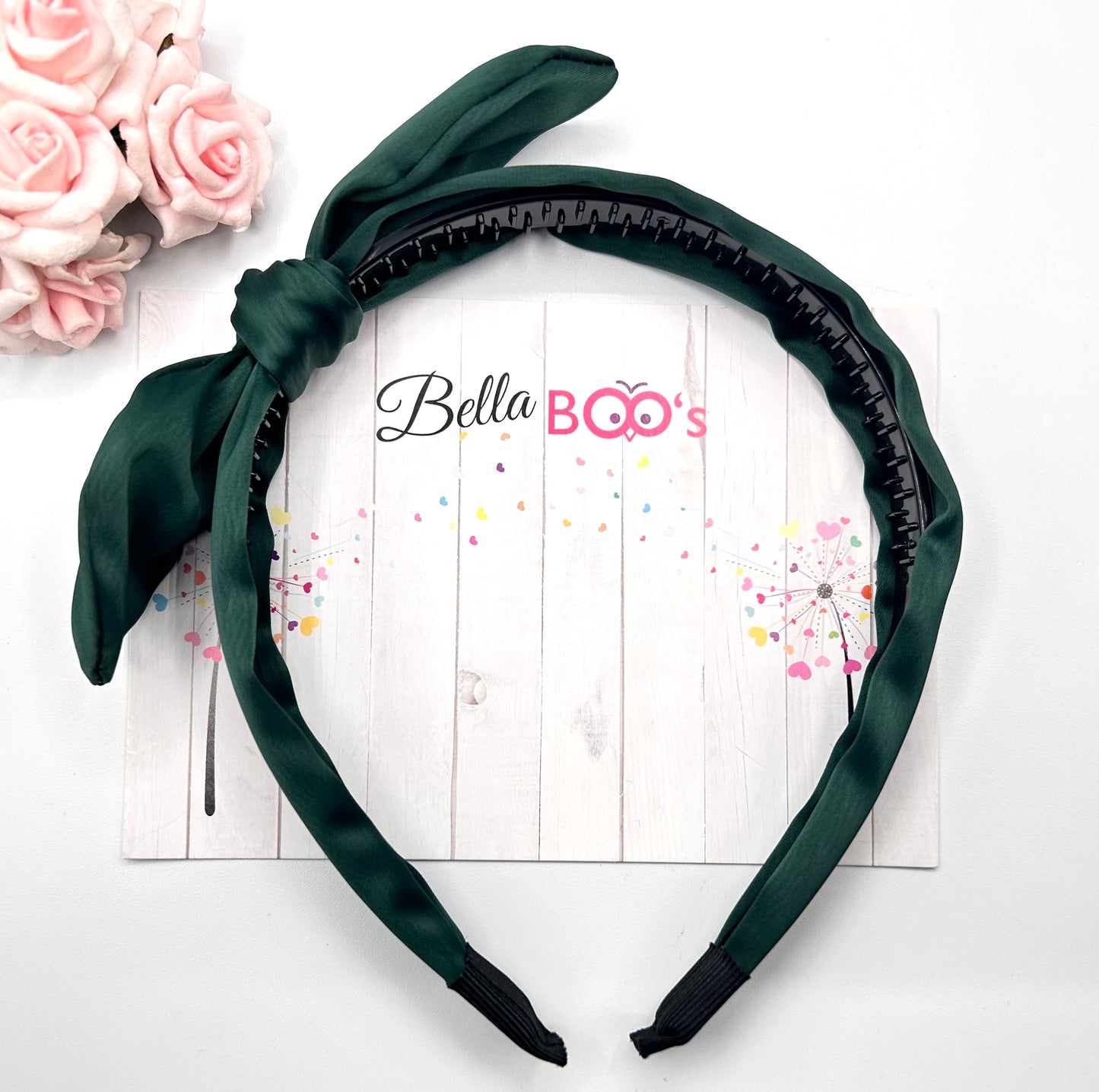 Green Knotted Bow Hair Band