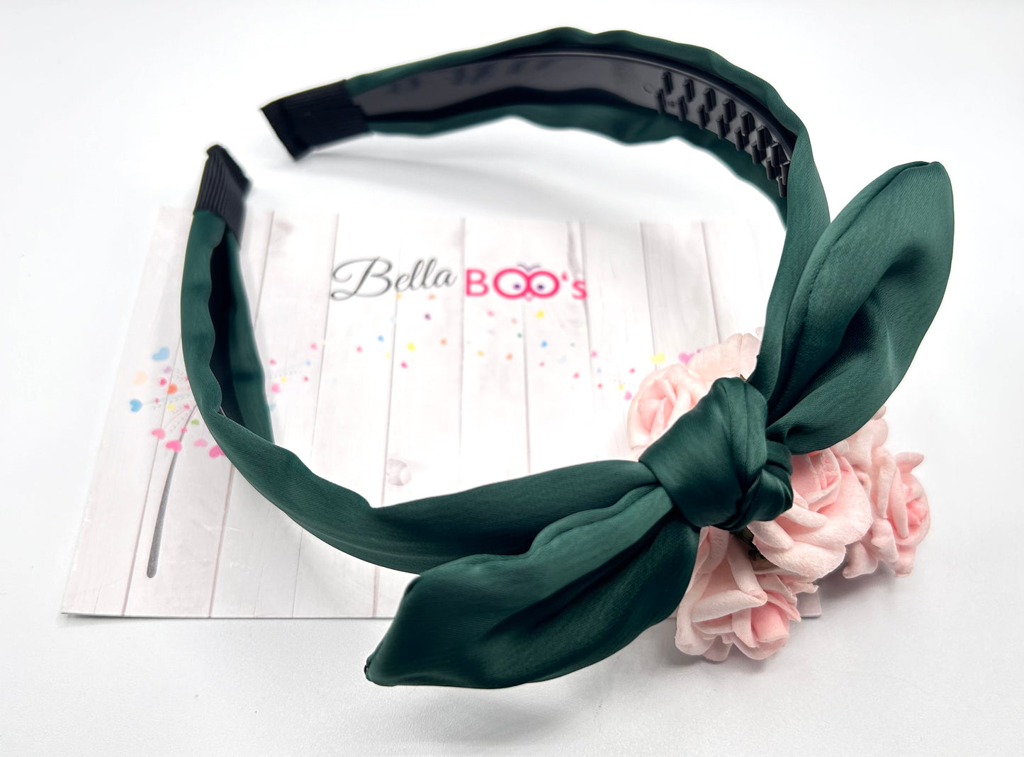 Green Knotted Bow Hair Band