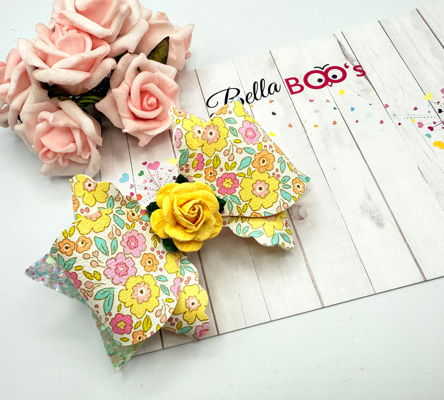 Pretty Summer Flowers Hair Bow