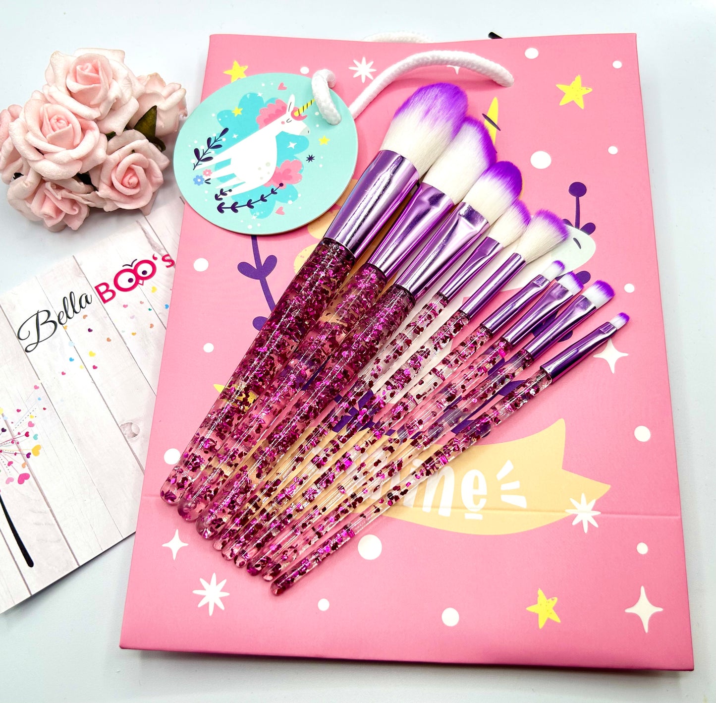 Sparkly Make-Up Brush Set & Gift Bag