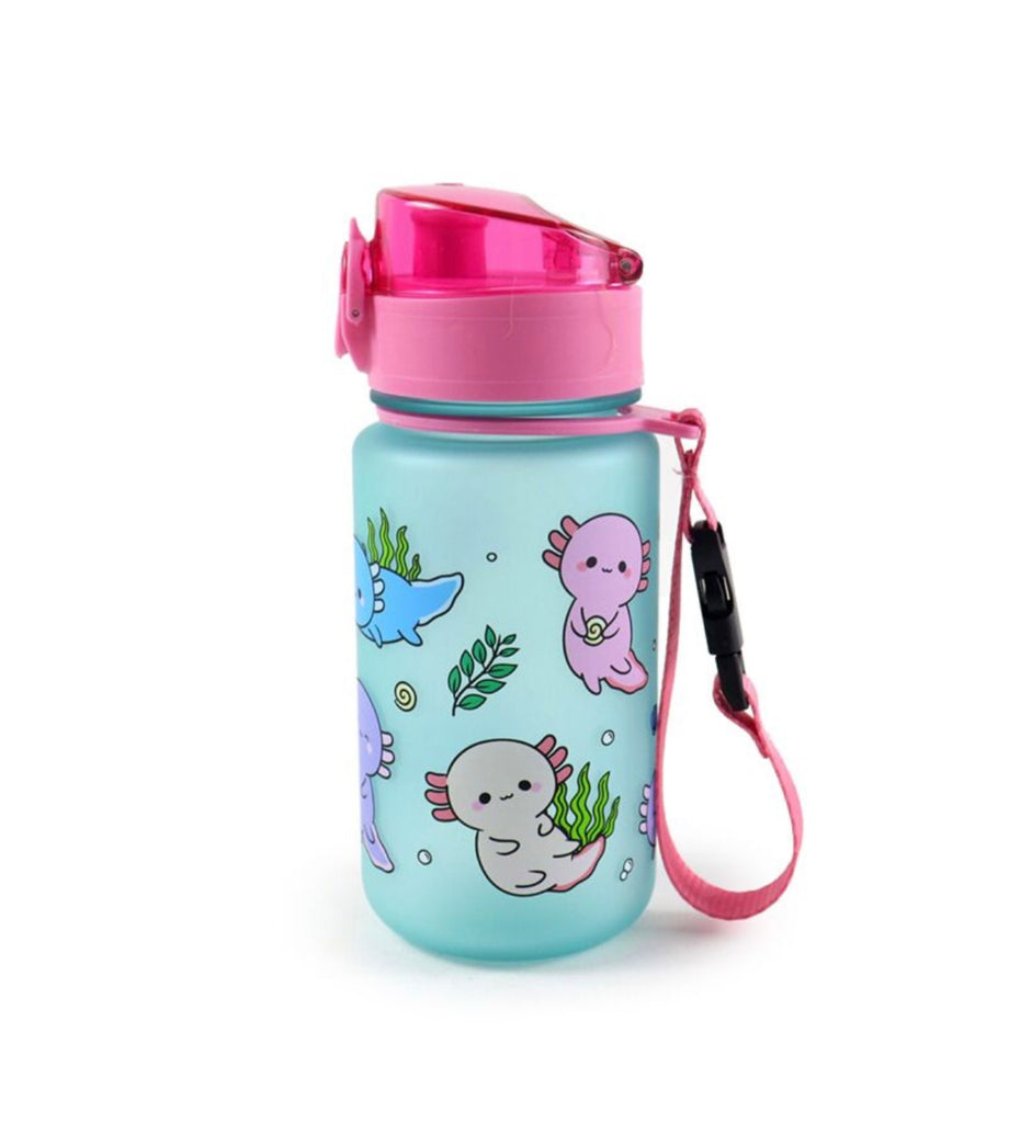 Adoramals Axolotl Pop Top 350ml Shatterproof Water Bottle Drinkware