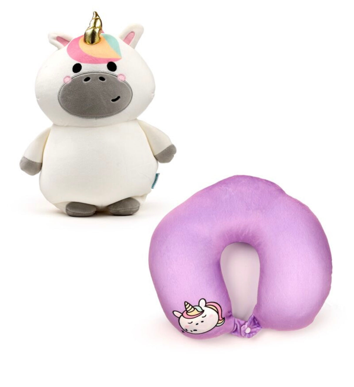 Swapseazzz Adoracorns Unicorn 2-in-1 Plush Travel Pillow & Toy