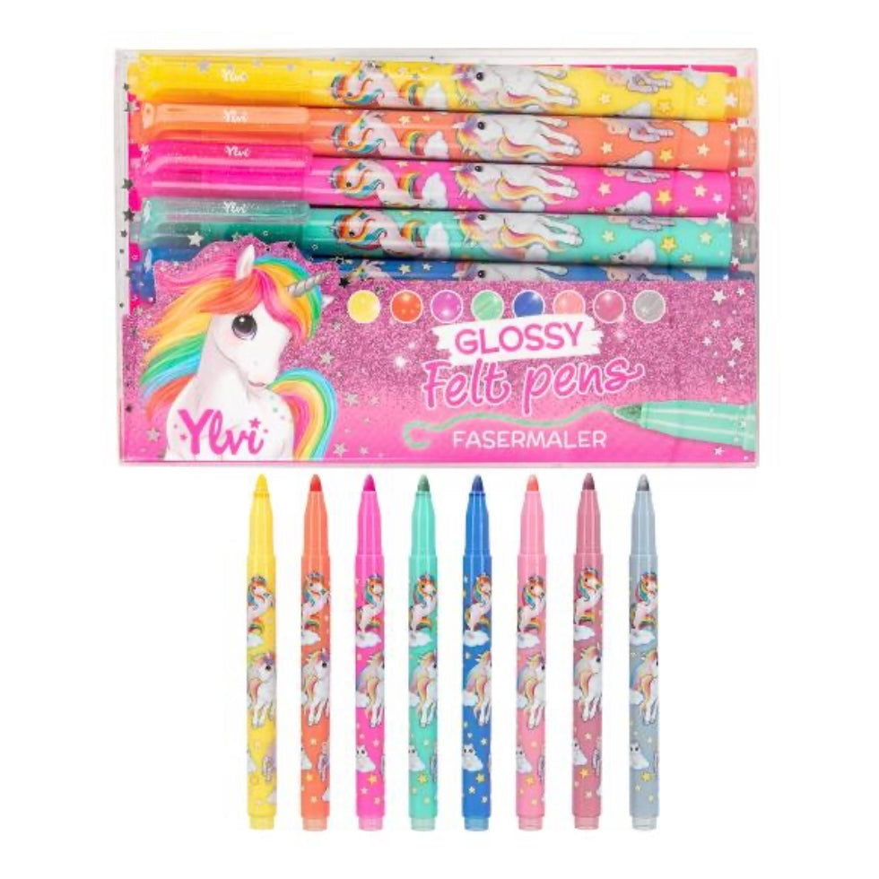 Ylvi Glossy Felt Pen Set Stationary