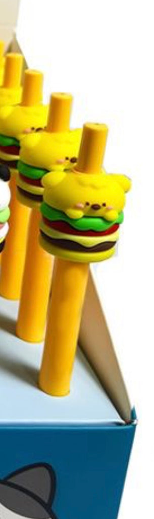 Foodiemals Cute Hamburger Fine Tip Pen Bear Stationary