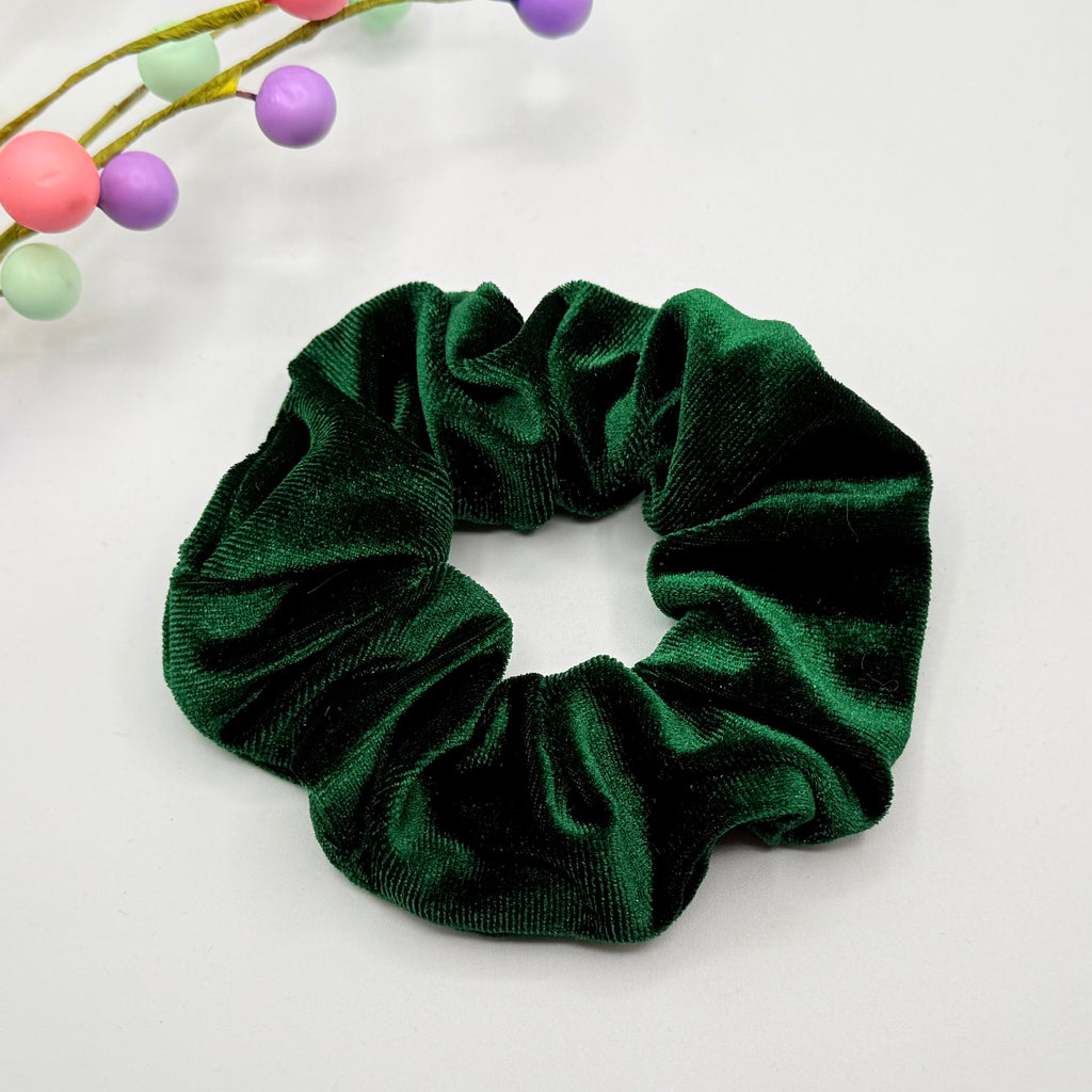 Green Velour Hair Scrunchie Hair scrunchies