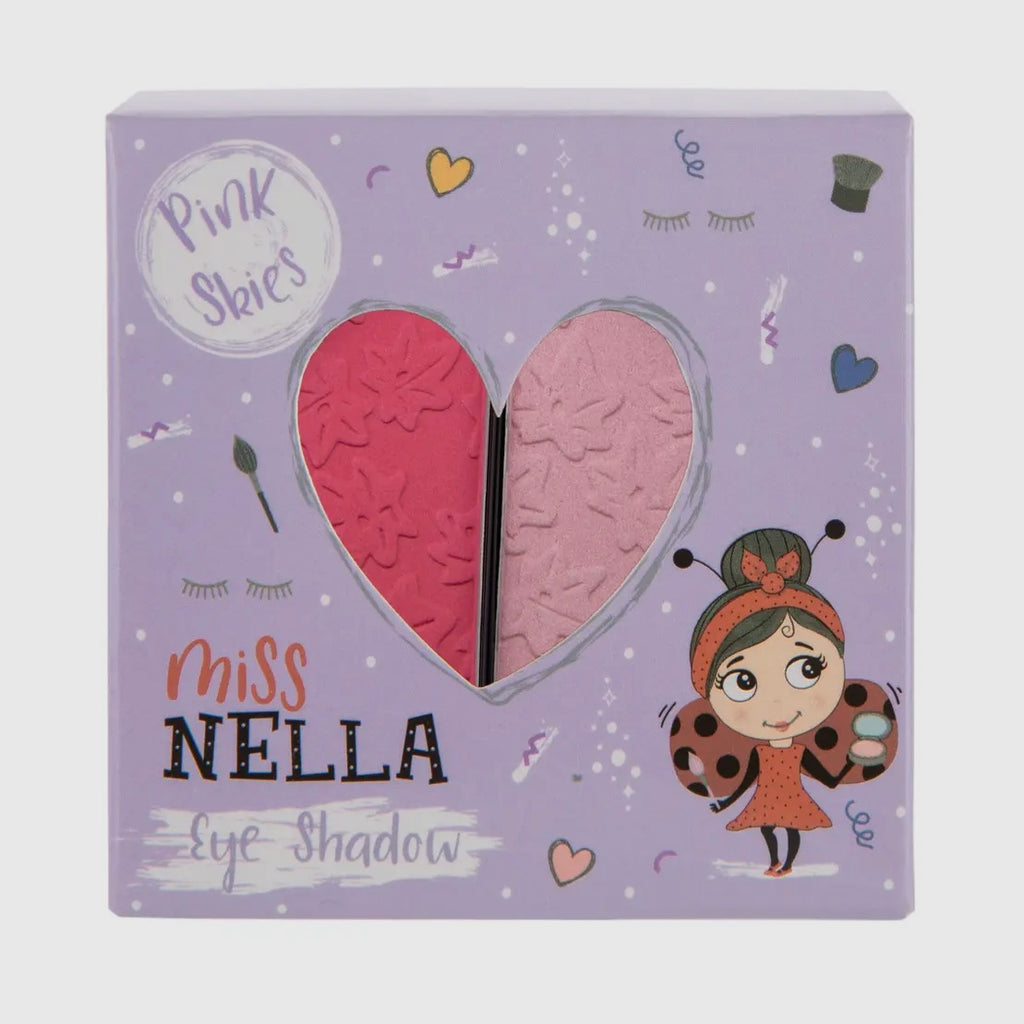 Miss NELLA Eyeshadow Duo Pink Skies Hypoallergenic Makeup For Kids Make Up
