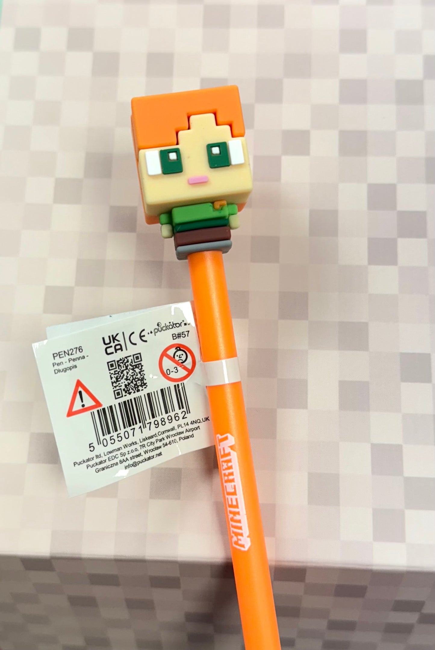 Inkredible Erasable Pen with Minecraft Chibi Style Topper