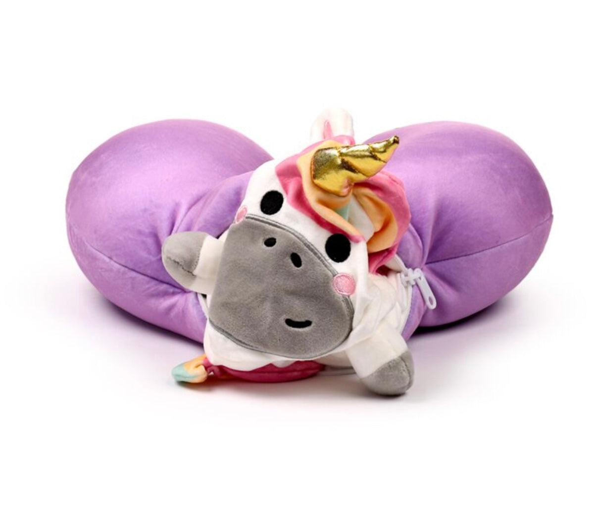 Swapseazzz Adoracorns Unicorn 2-in-1 Plush Travel Pillow & Toy