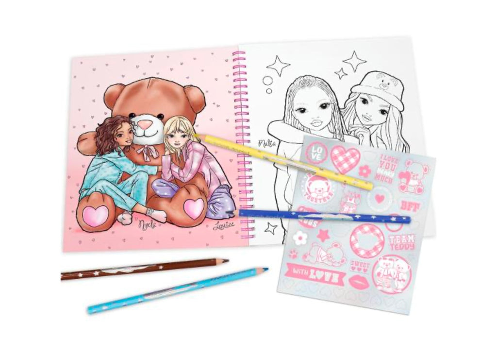 TOPModel Colouring Book TEAM TEDDY Stationary