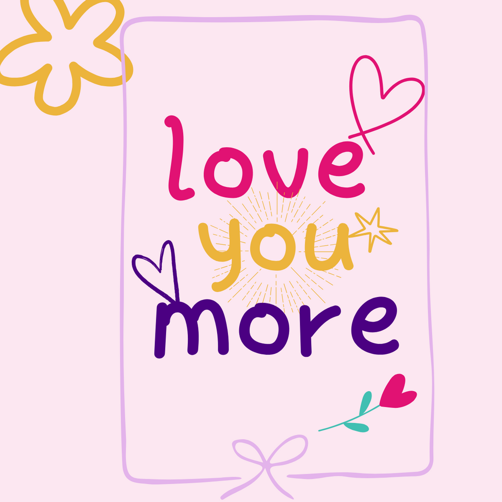 Pink Framed Print Love you more Gifting