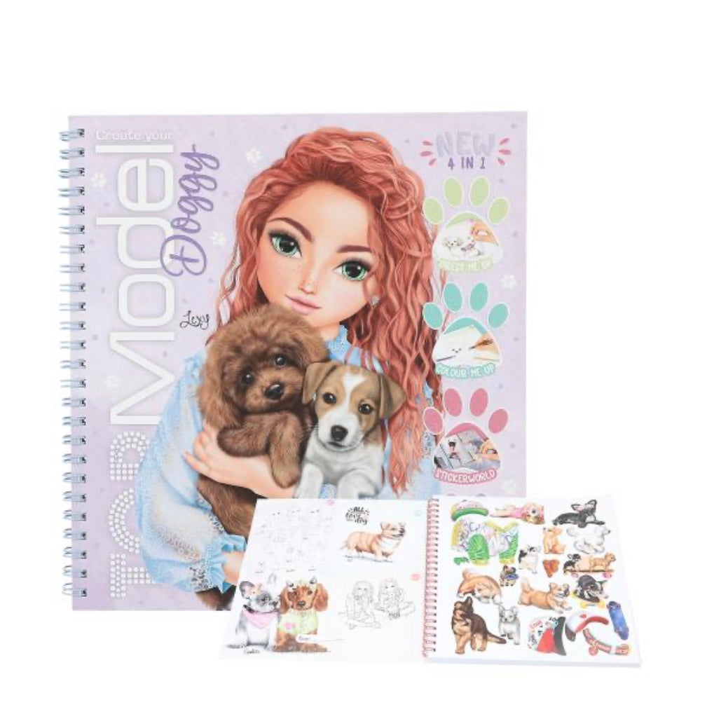 Create Your TOPModel Doggy Colouring Book Stationary