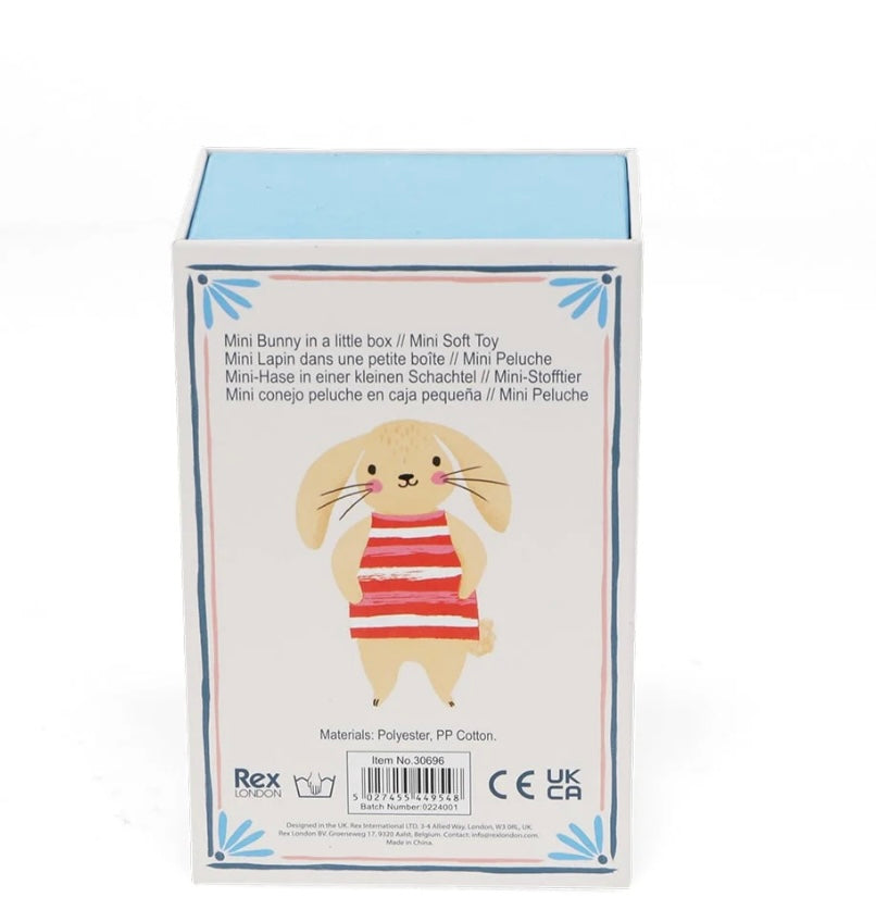 Mini Bunny in a Little Box - soft toy