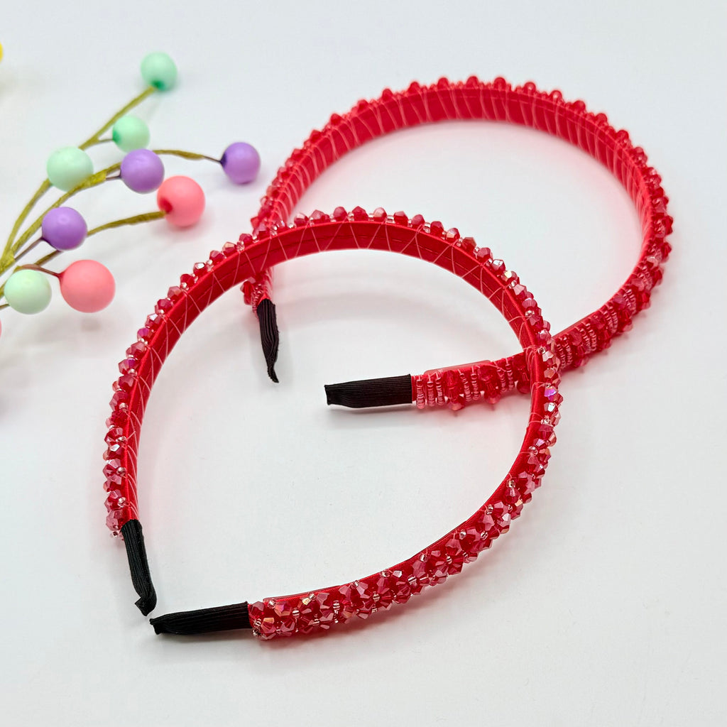 Red Crystal Look Hair Band Hair bands