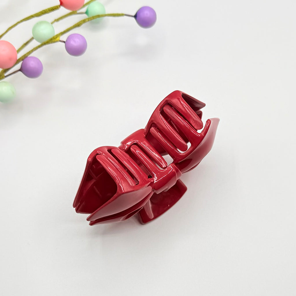 Red Fancy Bow Claw Clip Hair Clips