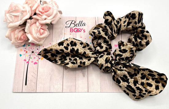 Animal Print Scrunchie With Tails