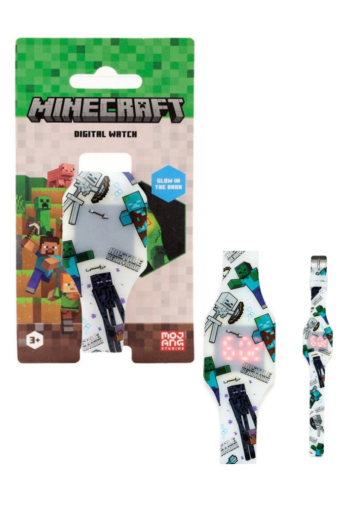 Minecraft Glow in the Dark Silicone Digital Watch - Select your Choice 3 Watches